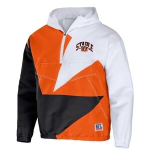 NFL X Staple Orange Cincinnati Bengals Quarter Zipped Jacket Men’s Sz XL